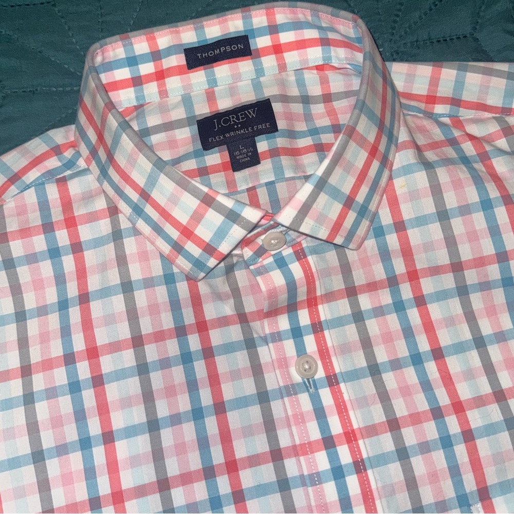 J. Crew Men’s Large Button Down Dress Shirt - Plaid - Spring